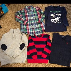Lot boy clothes size 6 and 7 polo RL, tommy H,